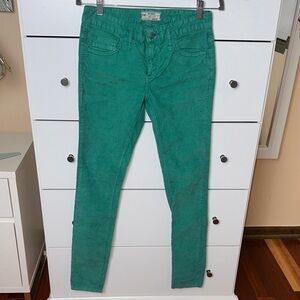 Free People Green Women Corduroy Jeans